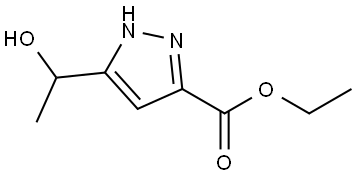 Ethyl 5-(1-hydroxyethyl)-1H-pyrazole-3-carboxylate Struktur