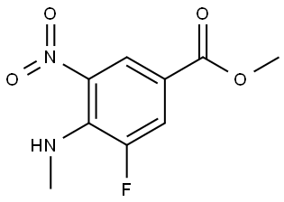 Methyl 3-fluoro-4-(methylamino)-5-nitrobenzoate Struktur