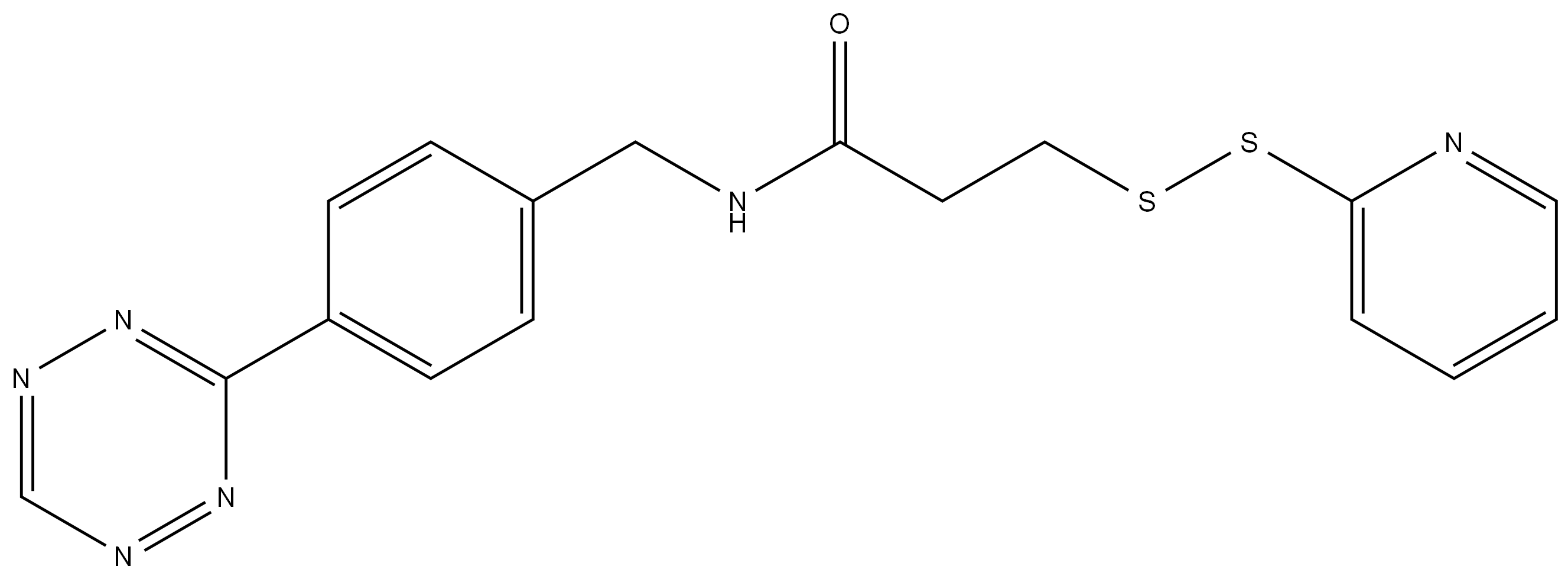 N-(4-(1,2,4,5-tetrazin-3-yl)benzyl)-3-(pyridin-2-yldisulfaneyl)propanamide Structure