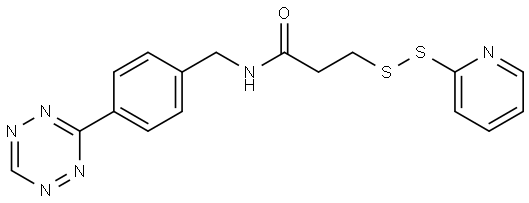 N-(4-(1,2,4,5-tetrazin-3-yl)benzyl)-3-(pyridin-2-yldisulfaneyl)propanamide Structure