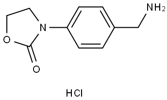 3-[4-(Aminomethyl)phenyl]-1,3-oxazolidin-2-one hydrochloride Struktur