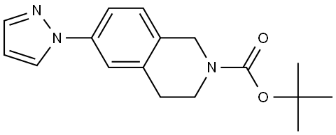 2(1H)-Isoquinolinecarboxylic acid, 3,4-dihydro-6-(1H-pyrazol-1-yl)-, 1,1-dimethylethyl ester Structure