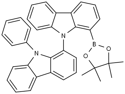 1,9′-Bi-9H-carbazole, 9-phenyl-1′-(4,4,5,5-tetramethyl-1,3,2-dioxaborolan-2-yl)-,2749512-17-0,结构式