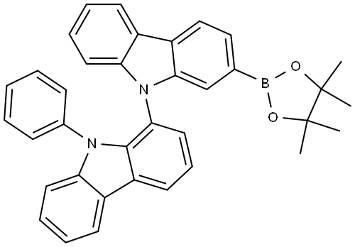 1,9′-Bi-9H-carbazole, 9-phenyl-2′-(4,4,5,5-tetramethyl-1,3,2-dioxaborolan-2-yl)- Structure