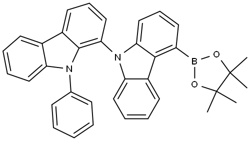 1,9′-Bi-9H-carbazole, 9-phenyl-4′-(4,4,5,5-tetramethyl-1,3,2-dioxaborolan-2-yl)- Structure