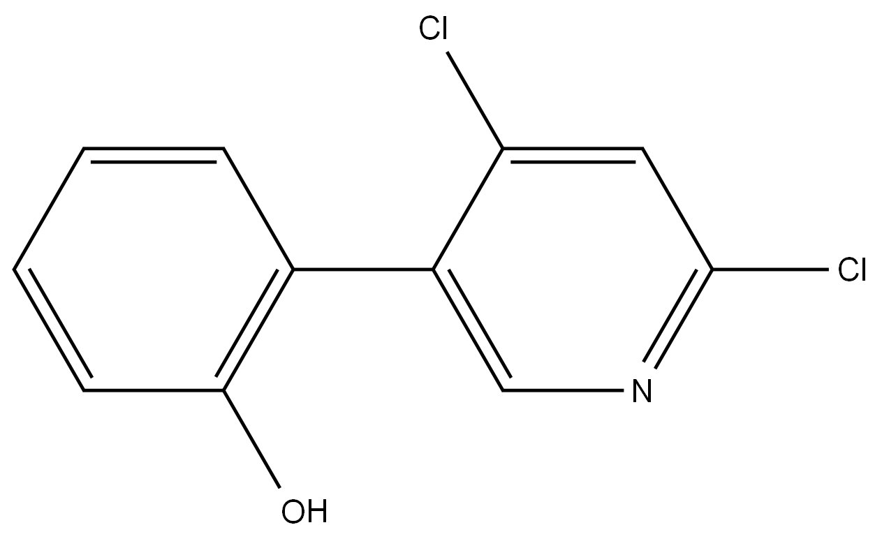 2-(4,6-Dichloro-3-pyridinyl)phenol,2749548-18-1,结构式