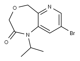 8-bromo-1-isopropyl-1,5-dihydropyrido[3,2-e][1,4]oxazepin-2(3H)-one 结构式