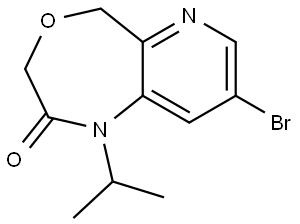 8-bromo-1-isopropyl-1,5-dihydropyrido[3,2-e][1,4]oxazepin-2(3H)-one Structure