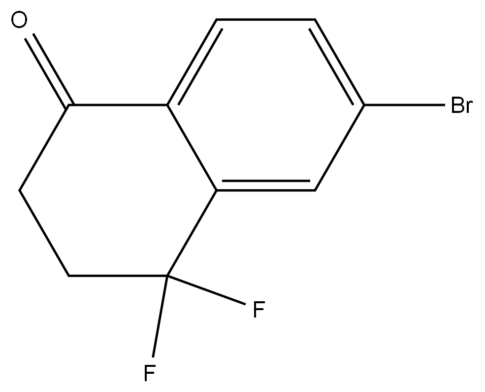 6-溴-4,4-二氟-3,4-二氢萘-1(2H)-酮 结构式