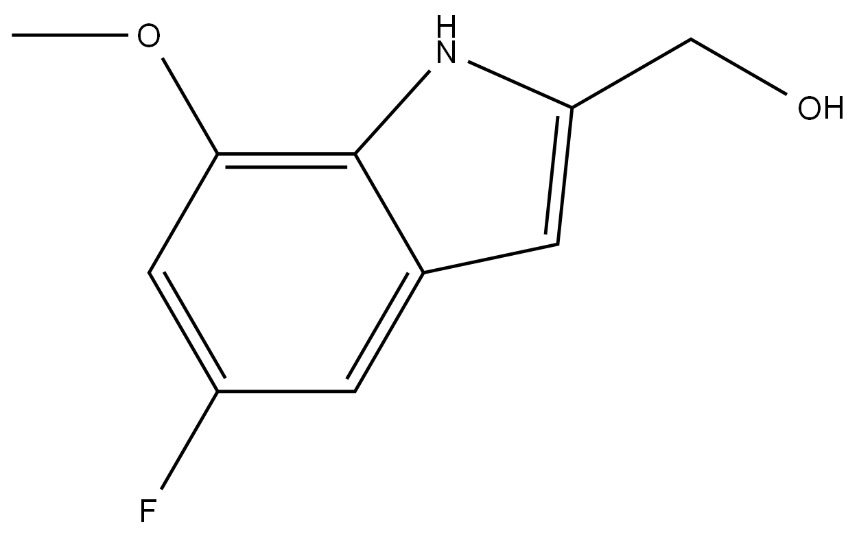 5-氟-7-甲氧基-1H-吲哚-2-甲醇,2751993-39-0,结构式