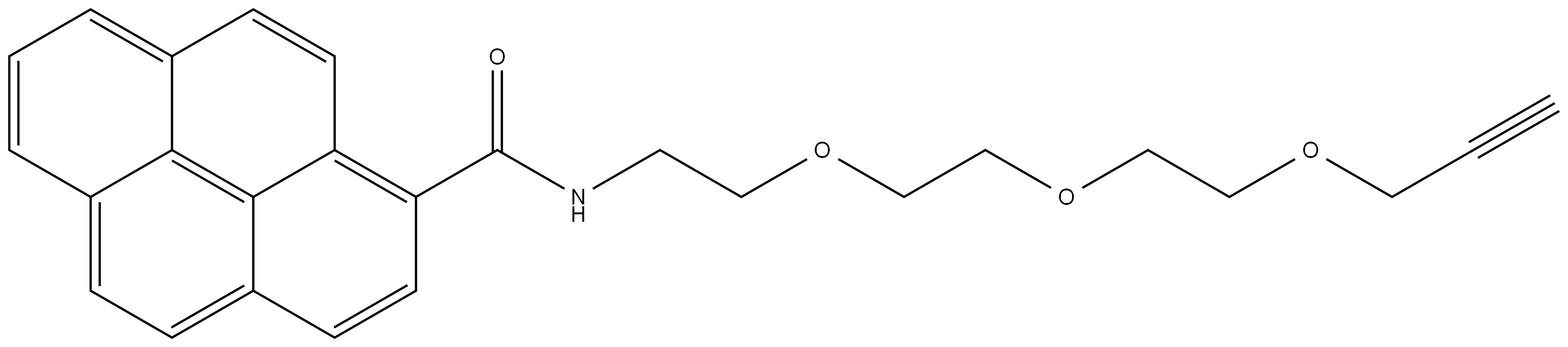 芘甲酰胺-三聚乙二醇-丙炔, 2752164-04-6, 结构式