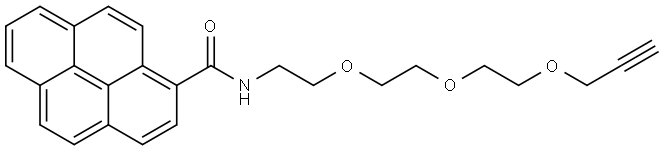 芘甲酰胺-三聚乙二醇-丙炔, 2752164-04-6, 结构式