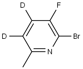 2-bromo-3-fluoro-6-methylpyridine-4,5-d2 Struktur