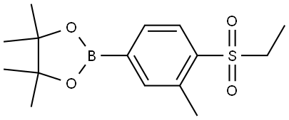 2-[4-(乙基磺酰基)-3-甲基苯基]-4,4,5,5-四甲基-1,3,2-二噁硼烷 结构式