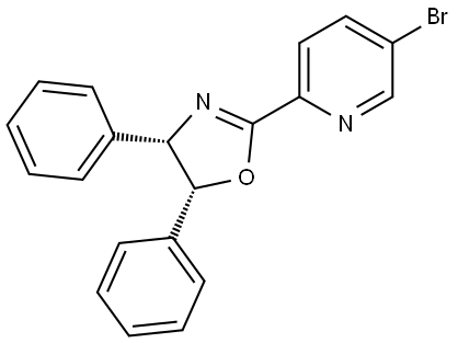 (4S,5R)-2-(5-溴吡啶-2-基)-4,5-二苯基-4,5-二氢恶唑, 2757083-64-8, 结构式