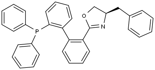 (R)-4-苄基-2-(2'-(二苯基膦基)-[1,1'-联苯]-2-基)-4,5-二氢恶唑 结构式