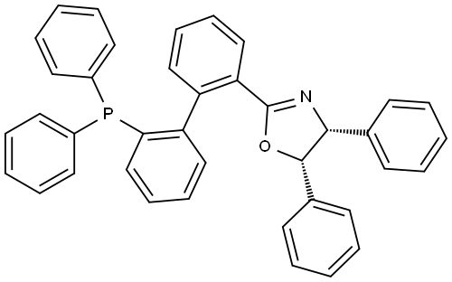 (4R,5S)-2-(2'-(二苯基膦基)-[1,1'-联苯]-2-基)-4,5-二苯基-4,5-二氢恶唑 结构式