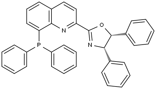 (4S,5R)-2-(8-(二苯基膦基)喹啉-2-基)-4,5-二苯基-4,5-二氢恶唑 结构式