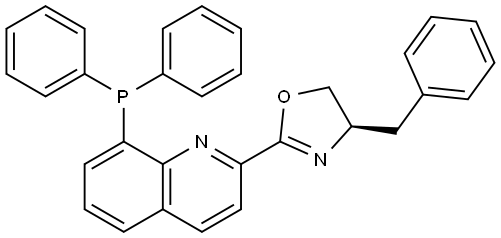 (R)-4-苄基-2-(8-(二苯基膦基)喹啉-2-基)-4,5-二氢恶唑, 2757084-11-8, 结构式