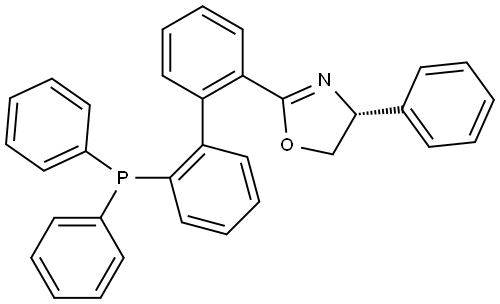 (R)-2-(2'-(Diphenylphosphanyl)-[1,1'-biphenyl]-2-yl)-4-phenyl-4,5-dihydrooxazole Structure