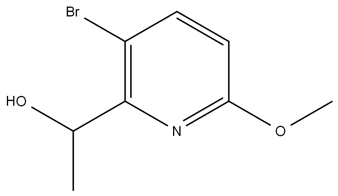 3-Bromo-6-methoxy-α-methyl-2-pyridinemethanol 结构式