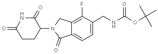 tert-butyl ((2-(2,6-dioxopiperidin-3-yl)-4-fluoro-1-oxoisoindolin-5-yl)methyl)carbamate 结构式