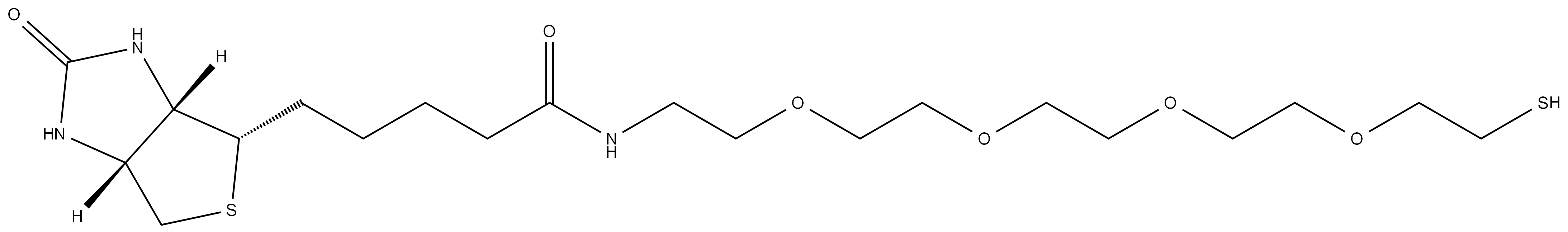 生物素-四聚乙二醇-巯基, 2762393-22-4, 结构式