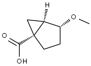 (1R,4R,5R)-4-Methoxybicyclo[3.1.0]hexane-1-carboxylic acid Struktur