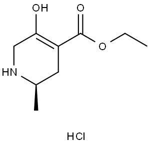 (R)-Ethyl 5-hydroxy-2-methyl-1,2,3,6-tetrahydropyridine-4-carboxylate hydrochloride Structure