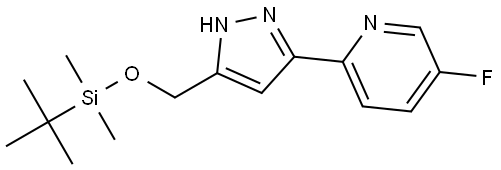 2-(5-(((tert-butyldimethylsilyl)oxy)methyl)-1H-pyrazol-3-yl)-5-fluoropyridine Structure