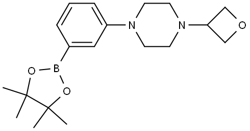 Piperazine, 1-(3-oxetanyl)-4-[3-(4,4,5,5-tetramethyl-1,3,2-dioxaborolan-2-yl)phenyl]- Structure