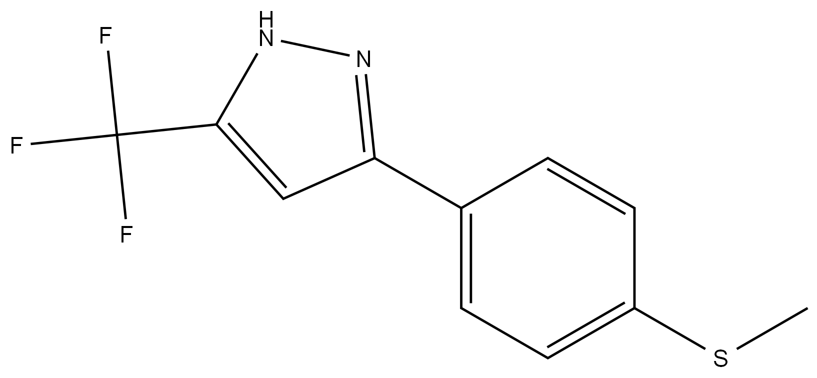 5-[4-(Methylthio)phenyl]-3-(trifluoromethyl)-1H-pyrazole Structure