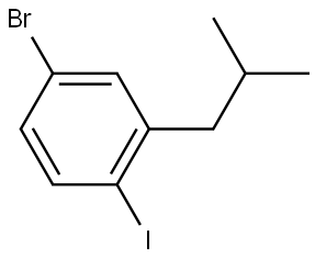 4-Bromo-1-iodo-2-(2-methylpropyl)benzene 结构式