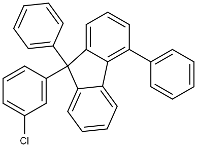 9H-Fluorene, 9-(3-chlorophenyl)-4,9-diphenyl- Structure