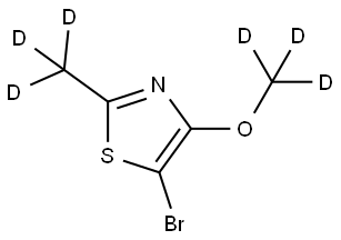 5-bromo-4-(methoxy-d3)-2-(methyl-d3)thiazole Structure
