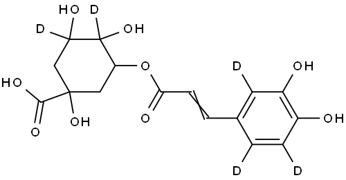 (E)-3-((3-(3,4-dihydroxyphenyl-2,5,6-d3)acryloyl)oxy)-1,4,5-trihydroxycyclohexane-1-carboxylic-4,5-d2 acid|