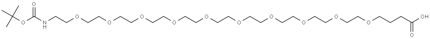 Boc-NH-PEG10-C3-acid Structure