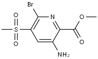 methyl 3-amino-6-bromo-5-methylsulfonyl-pyridine-2-carboxylate Structure