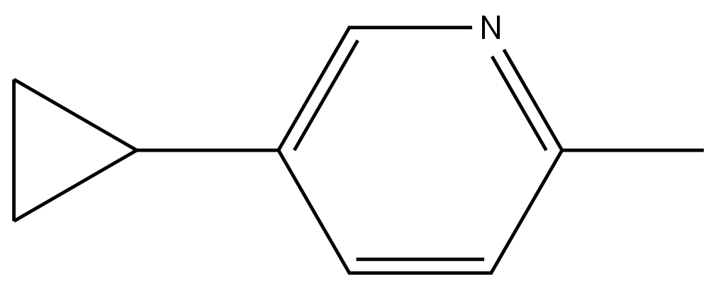 5-Cyclopropyl-2-methylpyridine,2778169-22-3,结构式