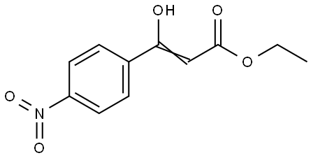 β-hydroxy-4-nitro-cinnamic acid ethyl ester Structure