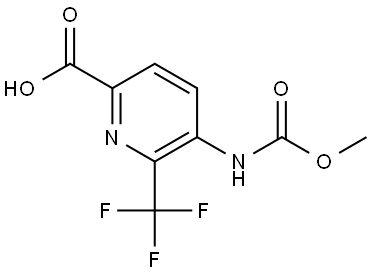5-((Methoxycarbonyl)amino)-6-(trifluoromethyl)picolinic acid Struktur