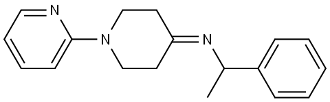 (1S)-1-phenyl-N-[1-(pyridine-2-yl)piperidine-4-ylidene]ethanamine 结构式