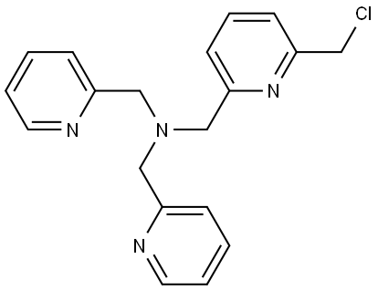 1-(6-(chloromethyl)pyridin-2-yl)-N,N-bis(pyridin-2-ylmethyl)methanamine 结构式