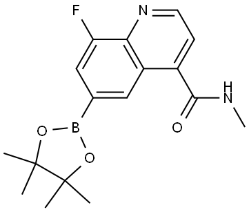 4-喹啉甲酰胺,8-氟-N-甲基-6-(4,4,5,5-四甲基-1,3,2-二氧杂硼烷-2-基)- 结构式