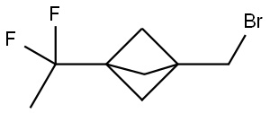 1-(bromomethyl)-3-(1,1-difluoroethyl)bicyclo[1.1.1]pentane Structure