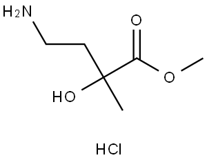 Methyl 4-amino-2-hydroxy-2-methylbutanoate hydrochloride Struktur