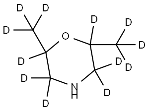 2,6-bis(methyl-d3)morpholine-2,3,3,5,5,6-d6 Struktur