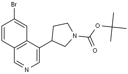 tert-butyl 3-(6-bromoisoquinolin-4-yl)pyrrolidine-1-carboxylate Structure