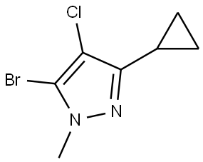 5-bromo-4-chloro-3-cyclopropyl-1-methyl-1H-pyrazole Structure