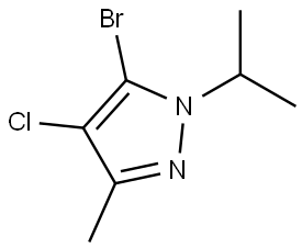 5-bromo-4-chloro-1-isopropyl-3-methyl-1H-pyrazole Structure